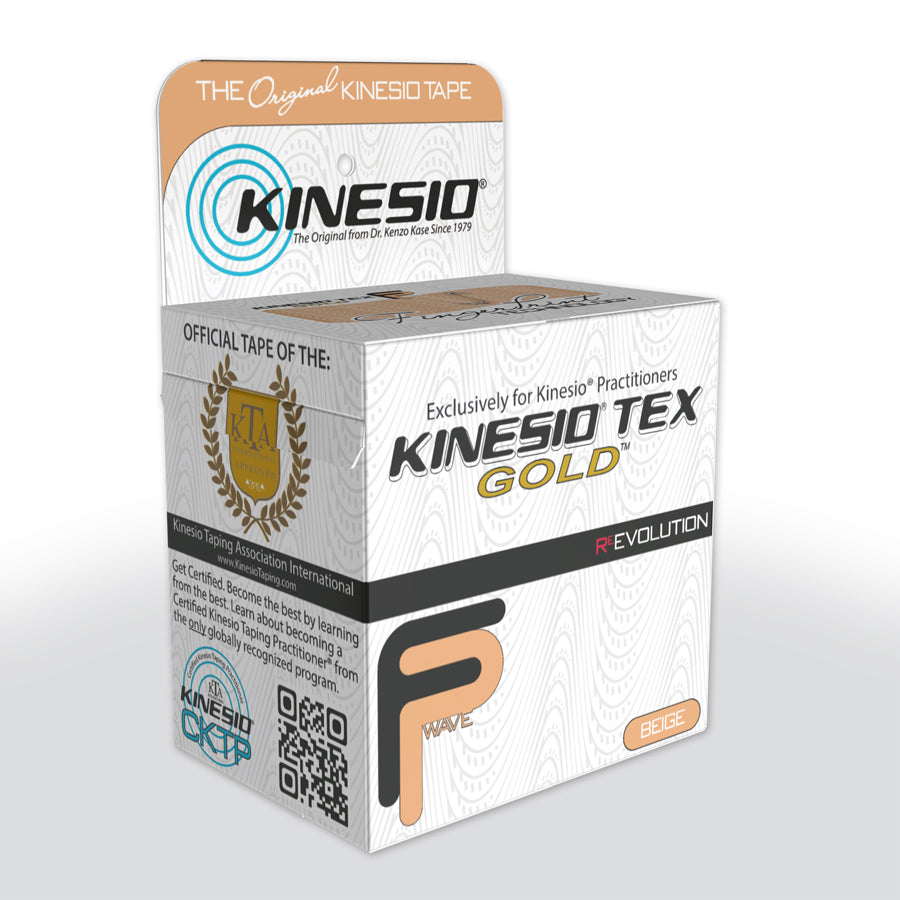 Kinesiotejp Kinesio Tex Gold FP 5 meter beige för sportskador och muskelstöd