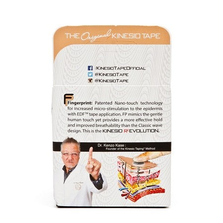 Kinesiotejp Kinesio Tex Gold FP 5 meter svart för sportskador och muskelstöd
