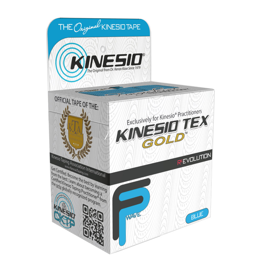 Kinesiotejp Kinesio Tex Gold FP 5 meter blå för sportskador och muskelstöd