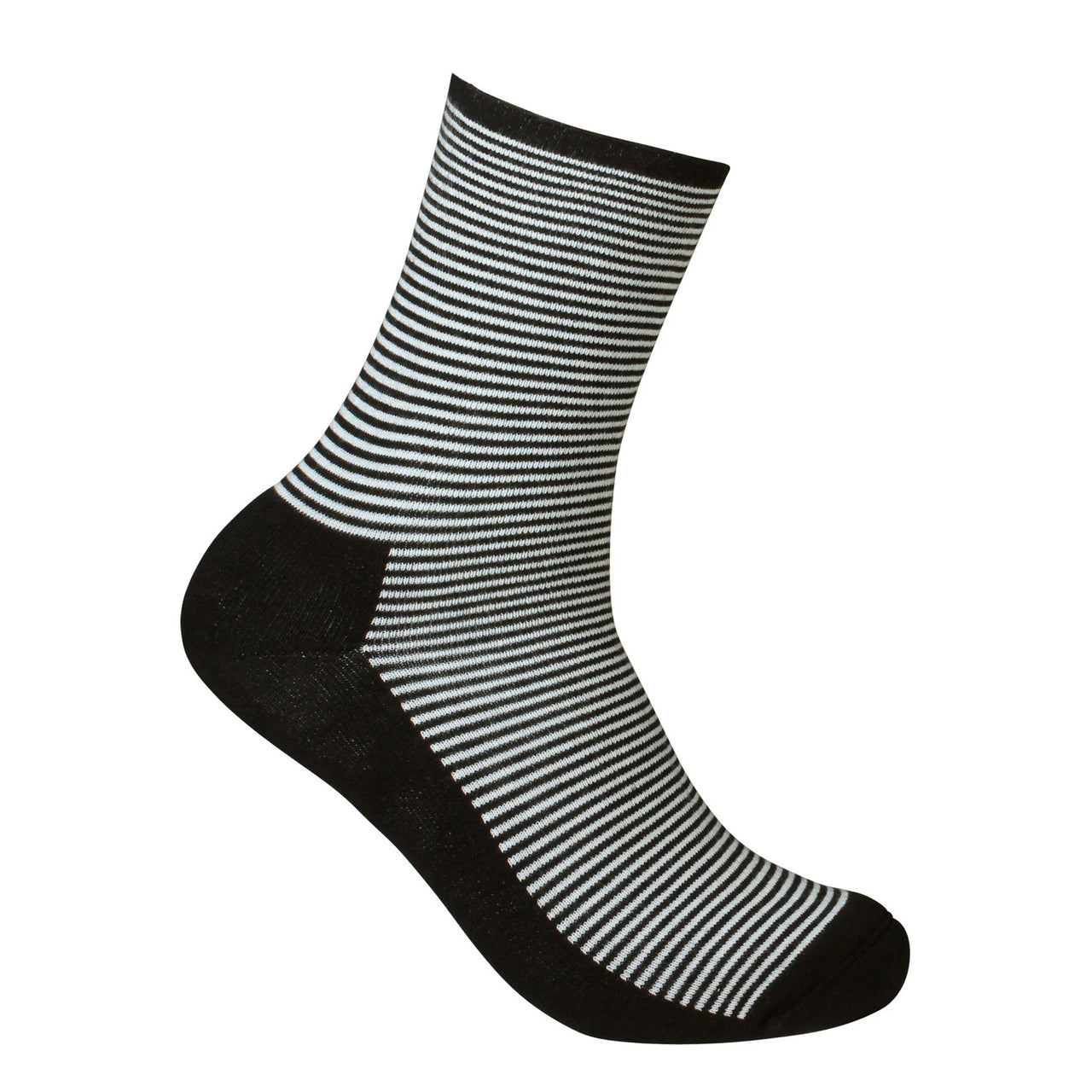 Striped socks with a soft terry sole for sensitive feet and people with diabetes