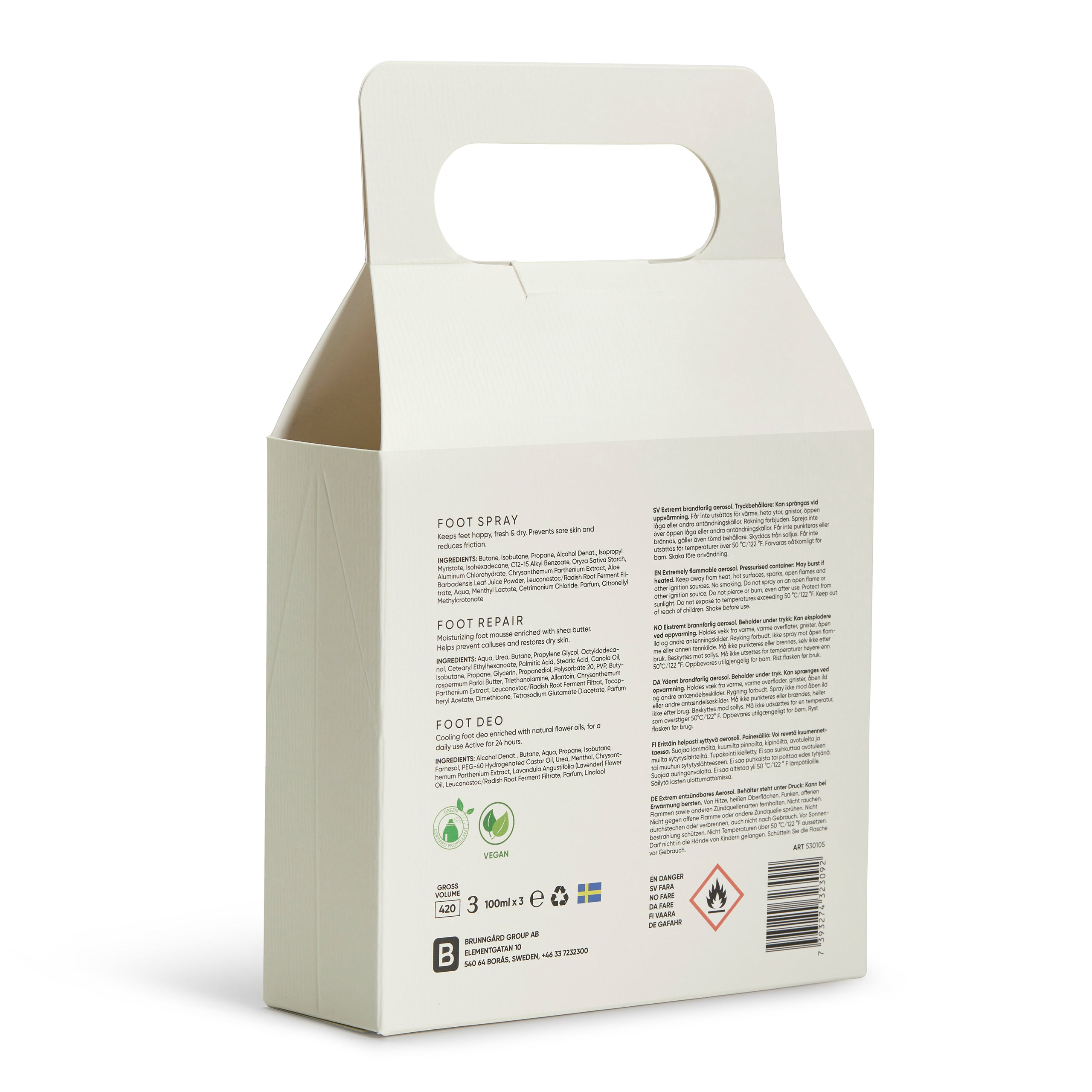 Kit för fräscha och lena fötter