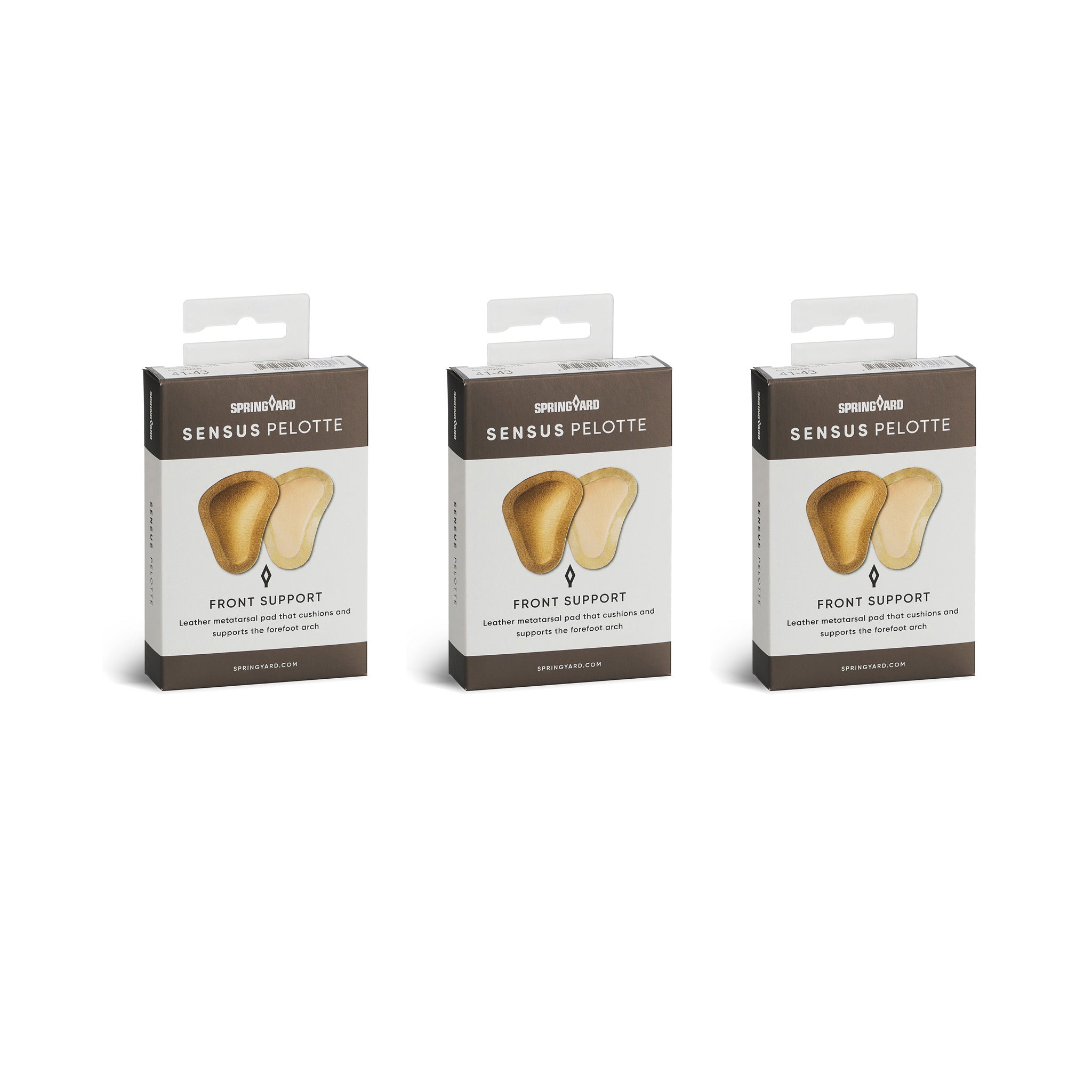 Självhäftande pelotter för avlastning av nedsjunket främre fotvalv 3-pack