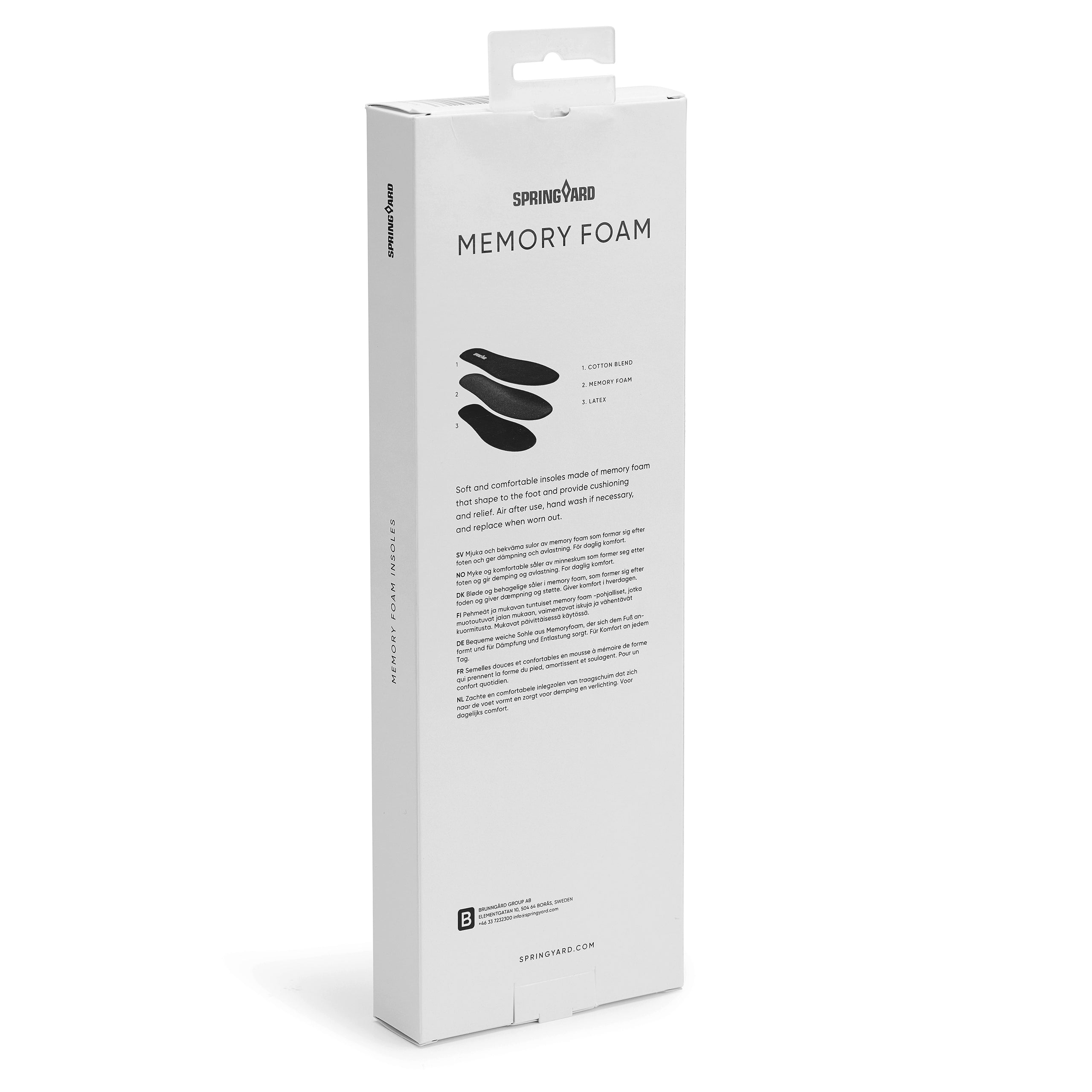 Iläggssula Memory Foam för formbar komfort 3-pack
