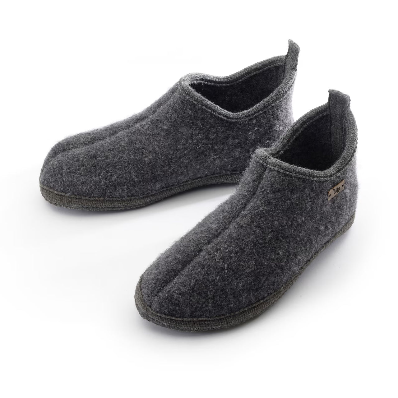 Tofflor Ulle Cottage dark grey melange
