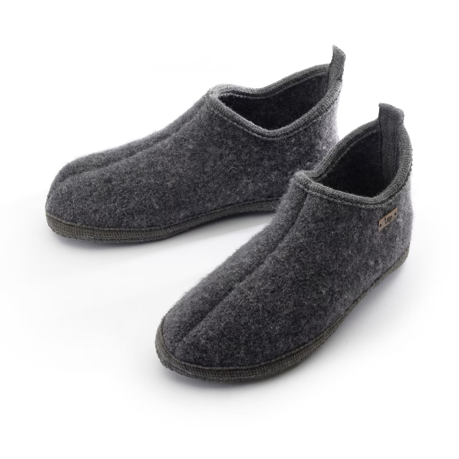 Tofflor Ulle Cottage dark grey melange