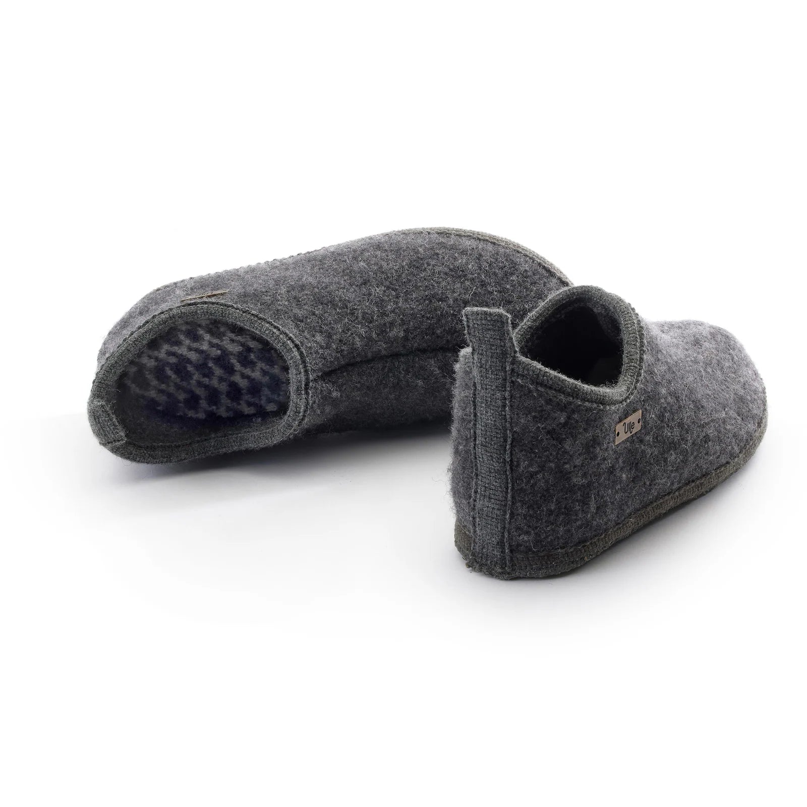 Tofflor Ulle Cottage dark grey melange