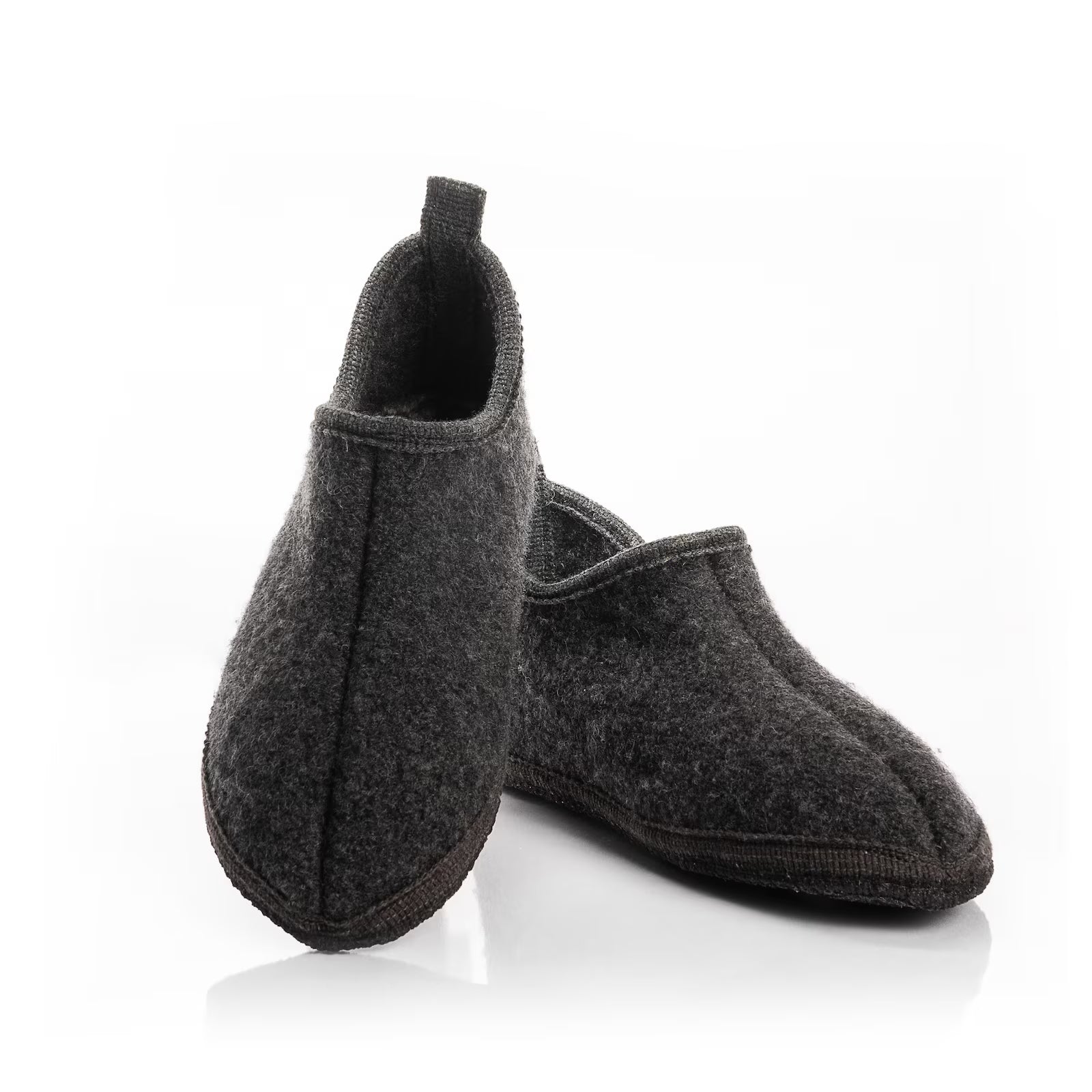 Tofflor Ulle Cottage dark grey melange