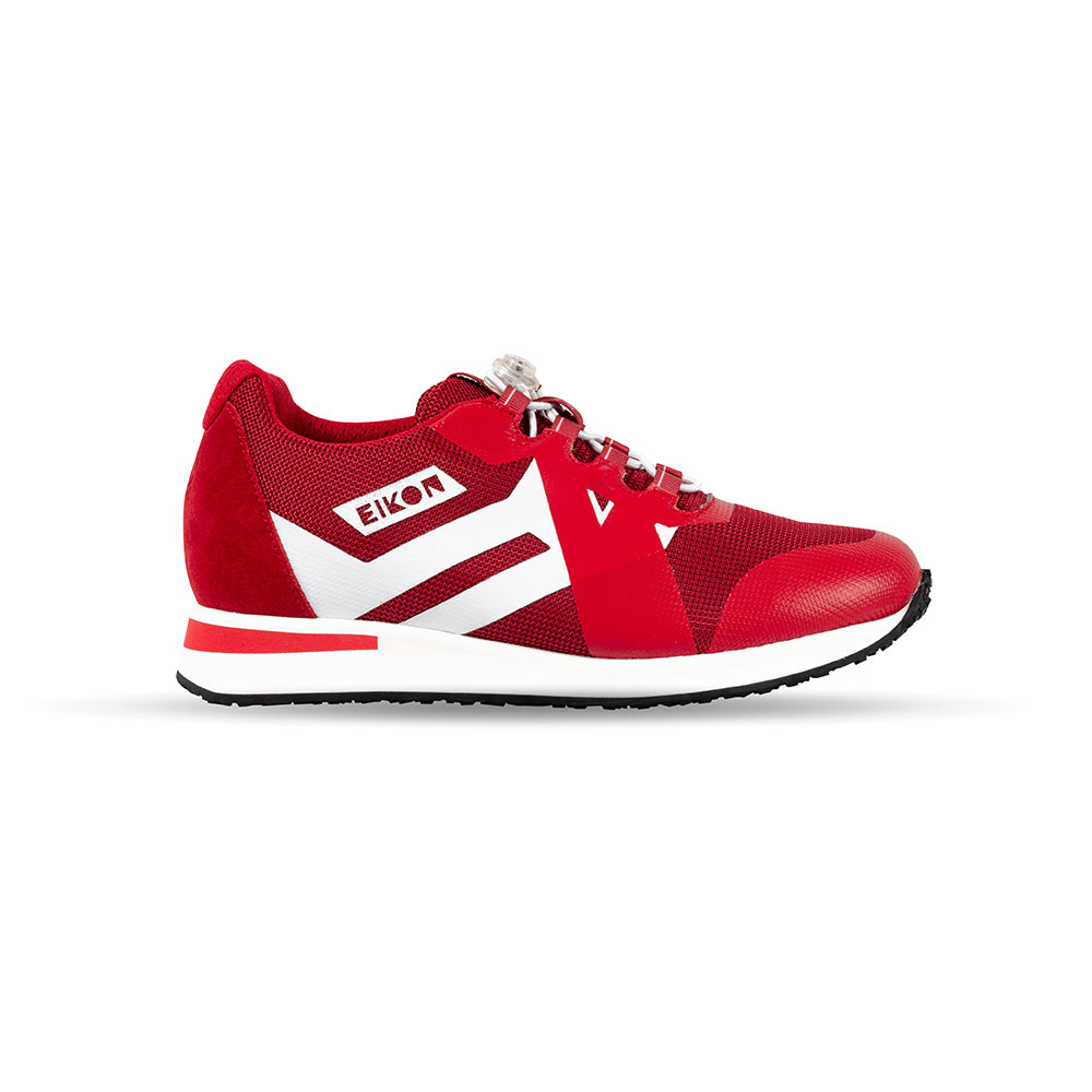 Eikon ortopedisk damsko för stabilitet och komfort i röd/vit