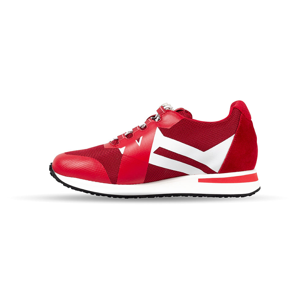 Eikon ortopedisk damsko för stabilitet och komfort i röd/vit