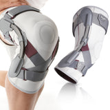 Knäskydd med lamellskenor för instabilitet och artros