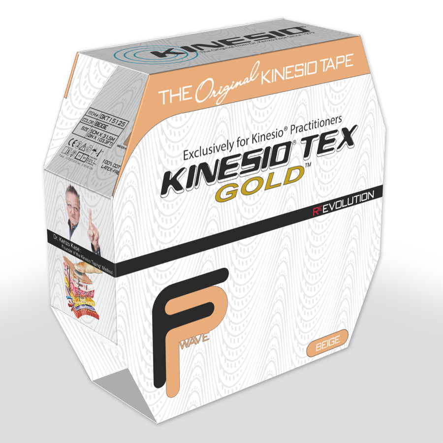 Kinesiotejp Kinesio Tex Gold FP 31,5 meter beige för sportskador och muskelstöd