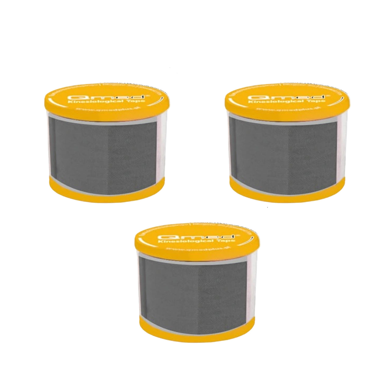 Kinesiotejp svart med hög stretchförmåga 3-pack