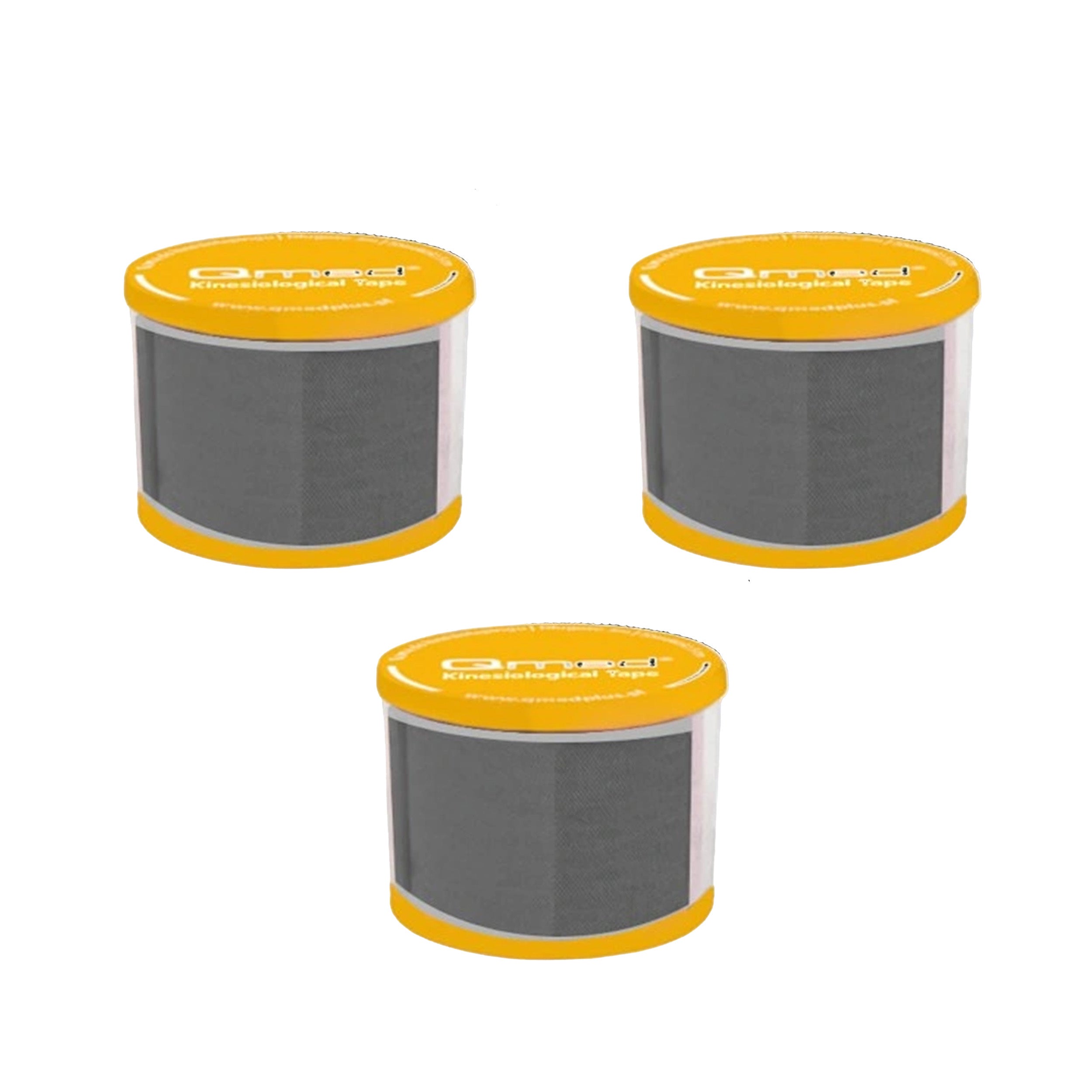 Kinesiotejp svart med hög stretchförmåga 3-pack