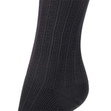 Stödstrumpor svart spetsmönster för svullna och trötta ben