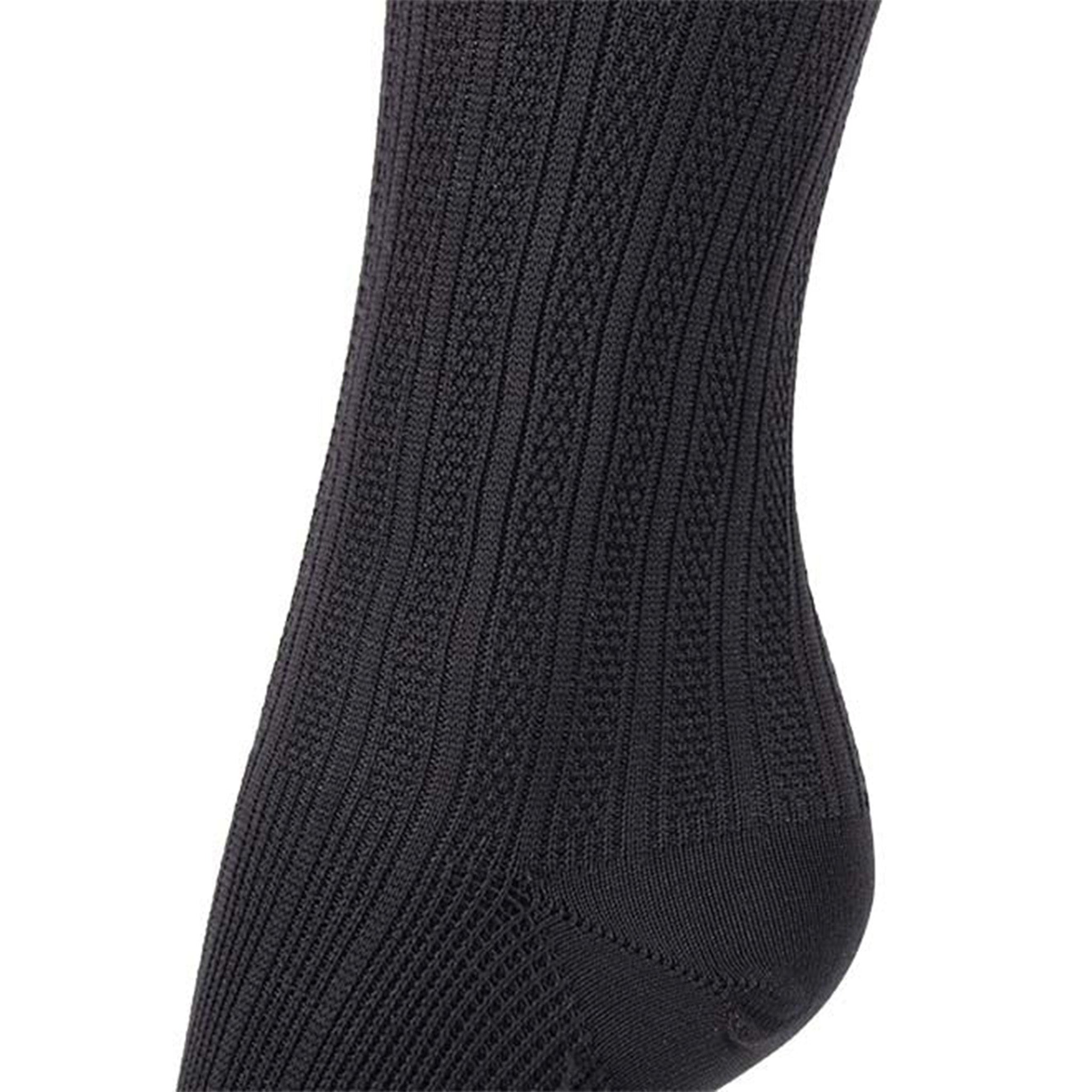 Stödstrumpor svart spetsmönster för svullna och trötta ben