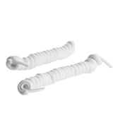 Elastiskt spiralskosnöre vit 3-pack