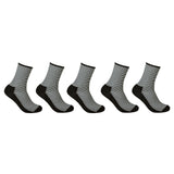 Strumpor randiga med mjuk frottésula för känsliga fötter och diabetiker 5–pack