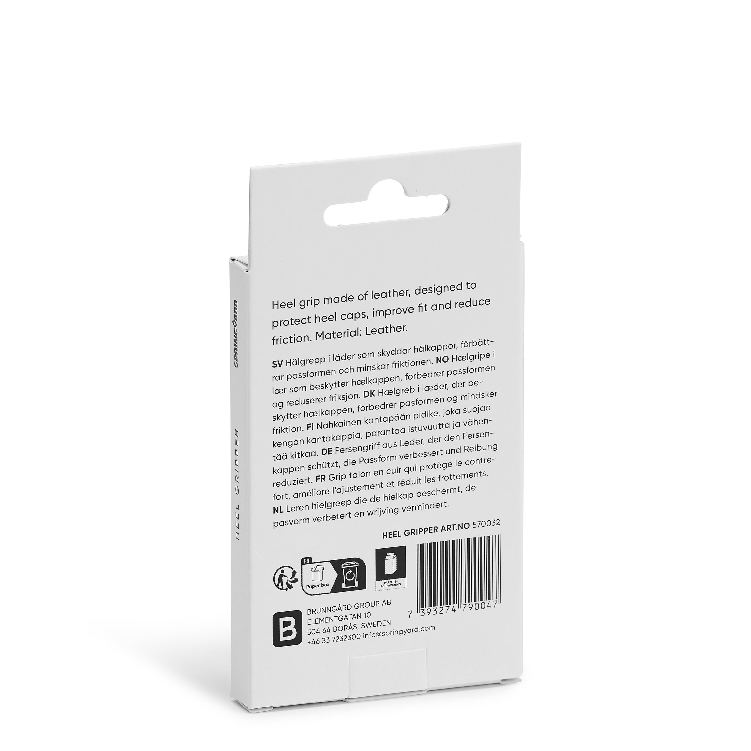 Hälgrepp i läder skonsamt skydd mot skoskav 3–pack