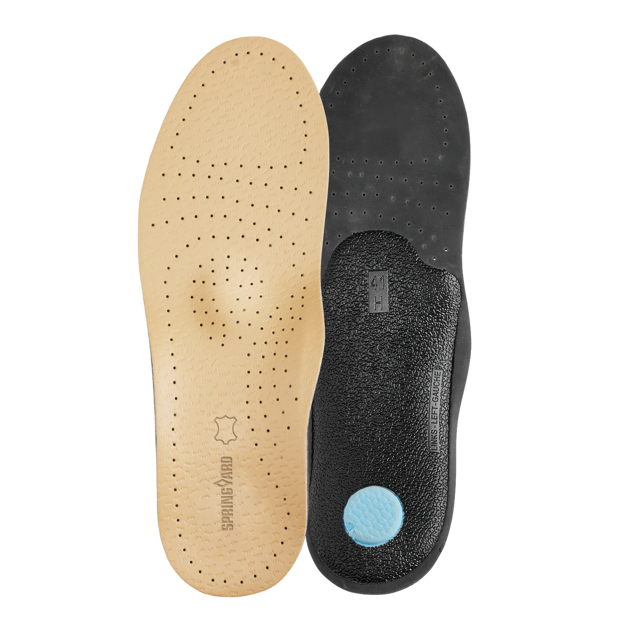 Leather insole with arch and forefoot support