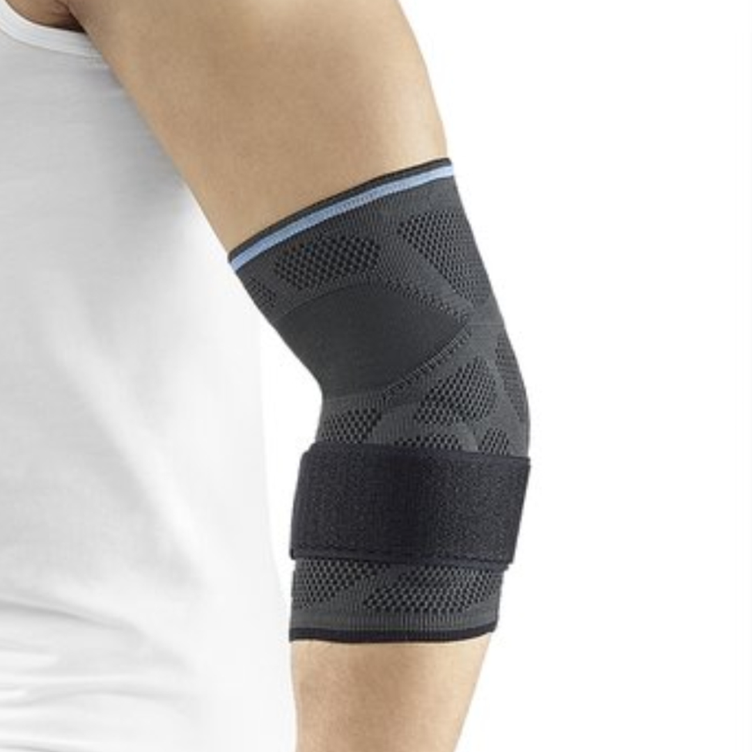 Armbågsskydd Dynamics Plus med dubbelsidig avlastning för tennisarm, golfarm och musarm