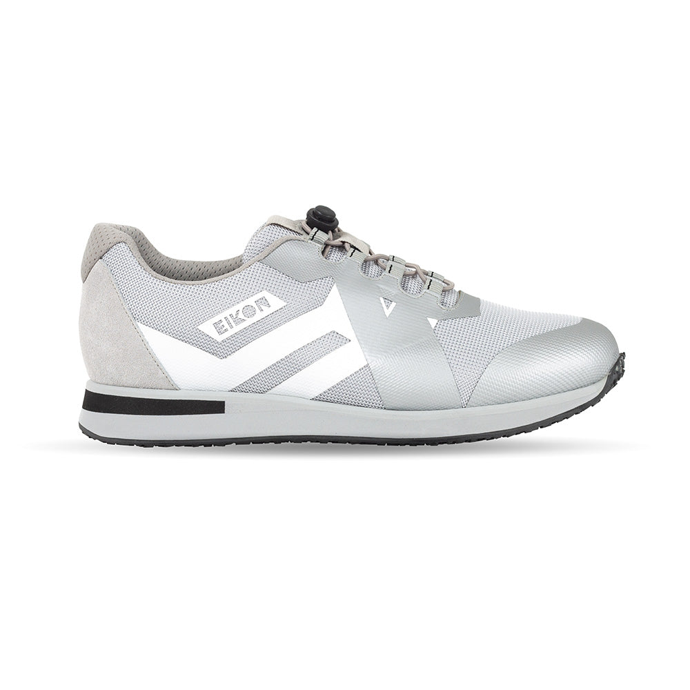 Eikon ortopedisk herrsko för stabilitet och komfort i silver/svart