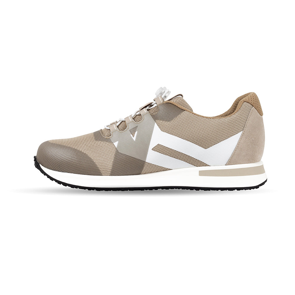 Eikon ortopedisk herrsko för stabilitet och komfort i beige/vit (storlek 39)