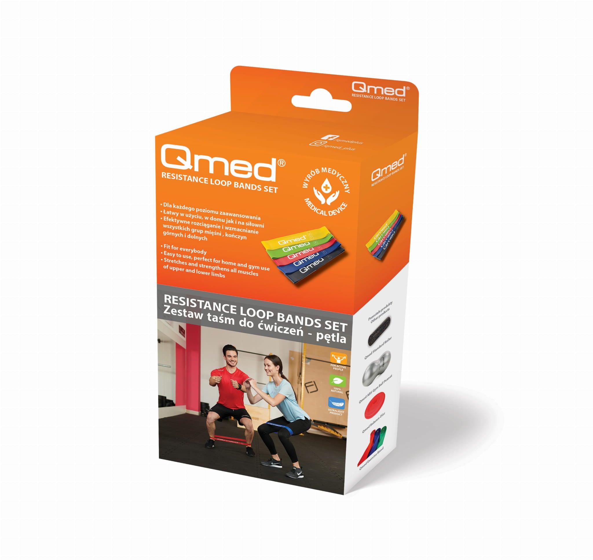 Träningsband i 5-pack med olika motstånd