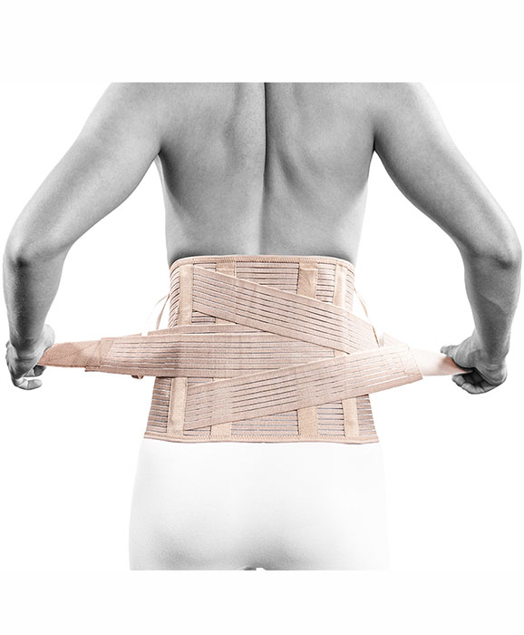 Ryggskydd Stabil med extra stabiliserande band - Beige