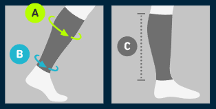 Bauerfeind Sport vadkompression_size-guide