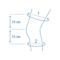 Knäskydd Dynamics Plus_size-guide