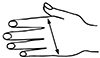 Kompressionshandske utan fingertoppar_size-guide